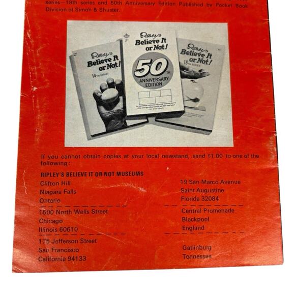 VTG 1970 Original "RIPLEY'S BELIEVE IT OR NOT! Museum" Soft Cover Book Booklet - Picture 8 of 12